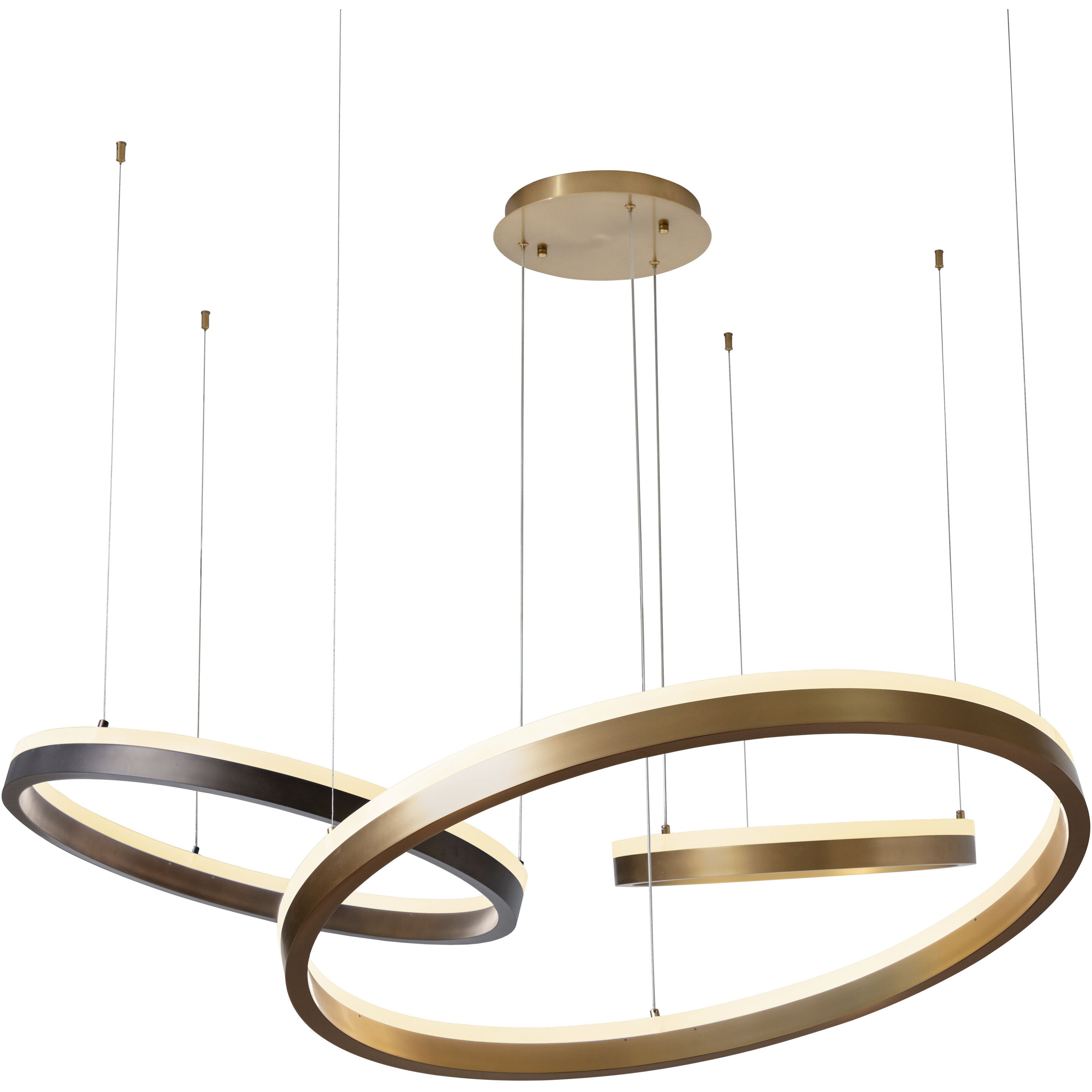 Saphira LED Brushed Gold / Bronze / Silver Chandelier Ceiling Light
